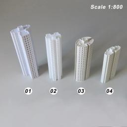 Modelo De Construção Em Miniatura De Plástico ABS, Casa De Arquitetura, Layout De Cena De Mesa De Areia, Materiais De Diorama, 3 Unidades por Lote - Image 1