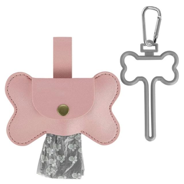 Dispensador de Saco de Lixo 67JB para Animais de Estimação com Gancho para Coleira e Suporte para Acampamento