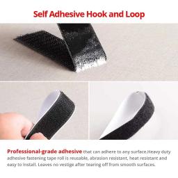 Tiras adesivas do gancho e do laço, fita do prendedor, etiqueta de nylon, fita mágica com colagem, acessórios de DIY, 16mm, 20mm, 25mm, 30mm, 50mm, 100mm, 5m - Image 4