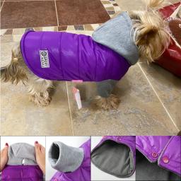 Jaqueta para cachorro com capuz, casacos para cães de estimação, de lã quente, à prova d'água, roupas para chihuahua, buldogue francês e pug, outono e inverno - Image 1