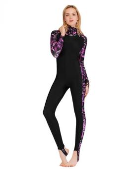 Fato de mergulho de uma peça para homens e mulheres, medusa com capuz com proteção solar, manga comprida, terno de surf, para casal - Image 6