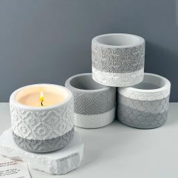 Rodada Gesso Vela De Silicone Copo, DIY Flowerpot, Frasco De Armazenamento, Molde De Cerâmica De Cimento, Fabricação De Concreto, Artesanato Suprimentos - Image 5