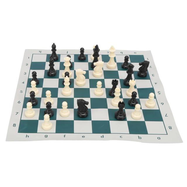 Jogo de Xadrez Internacional com Grande Tabuleiro de Plástico para Competições