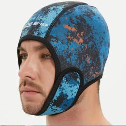 Capuz de mergulho em neoprene para adultos chapéu de surf boné de natação, fato profissional à prova de frio, inverno, 2mm - Image 4