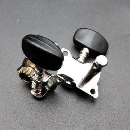 2r2l niquelado ukulele guitarra afinação pegs tuners cabeça da máquina botão preto - Image 2