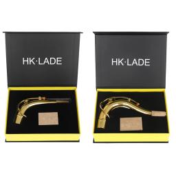 HK-LADE-Tenor Saxofone Alto Bent Neck com madeira macia, latão Sax Bent Neck, Acessórios Instrumento de Sopro, High-End Carton - Image 1