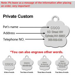 Personalized Paw Print Name Tag para animais de estimação, nome gravado, pingente de brilho, acessórios para animais, cachorro, gato, cachorro - Image 6
