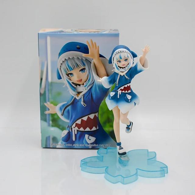 Estatueta Gawr Gura: Figura de Ação Anime Girl, Brinquedo Colecionável de 15cm da Pop-Up Parade