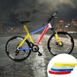 PVC bicicleta rodas fita reflexiva, Adesivos fluorescentes, Bicicleta reflexiva adesivo, Strip fita para ciclismo, segurança de advertência - Image 2