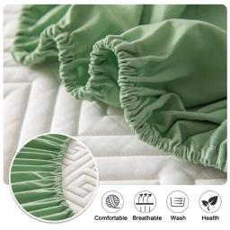 Capa de colchão à prova d'água, estofamento engrossado, tecido confortável, roupa de cama, conjunto de lençóis, protetor de colchão para casa - Image 5