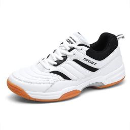 Tênis de mesa profissional masculino, tênis atlético preto e branco, tênis antiderrapante, esporte masculino, tamanho grande, qualidade - Image 1