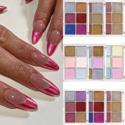 4-6 Cores de Ouro Prata Espelho Em Pó Efeito Metálico Sólida Nail Art Glitter Mermaid Rainbow Chrome Pigments DIY Decoração * GH-41 - Image 5