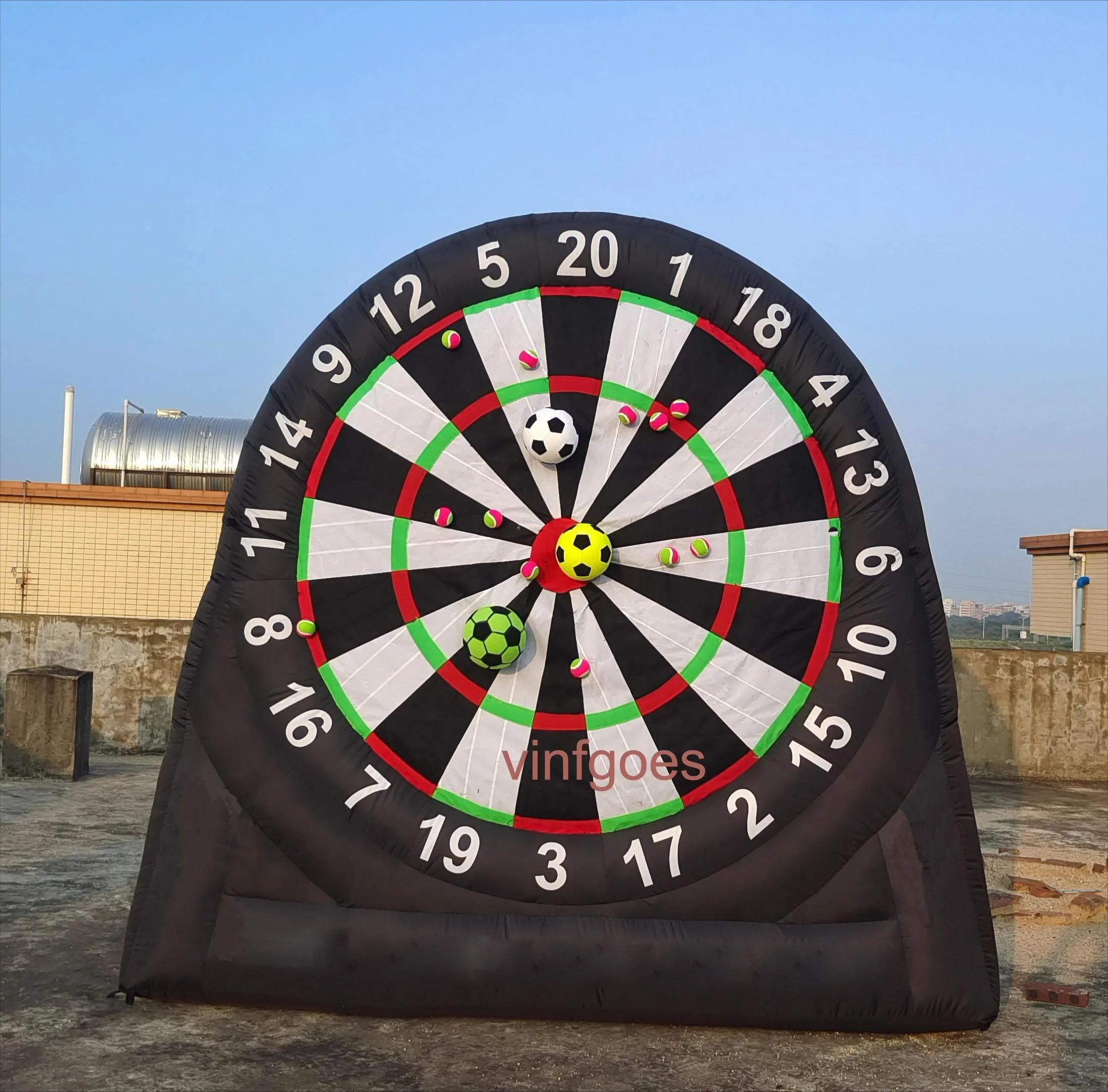 Alvo ao ar livre gigante inflável futebol dardos placa com 6 pçs pegajoso bola de futebol com ventilador para kick dartboard esporte jogo da equipe - Image 1