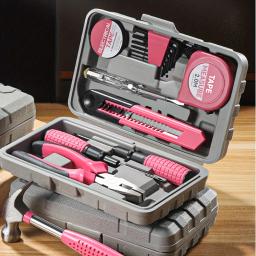 Conjunto de ferramentas domésticas para mulheres, rosa, bricolage, 13pcs kit básico inicial para senhoras, ferramentas básicas para casa, escritório e dormitório universitário - Image 4
