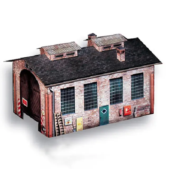 Miniatura para Montagem de Construção - Kit Artesanal em Papel, Escala 1:87, Inclui 64, 72 e 100 Peças para Dioramas