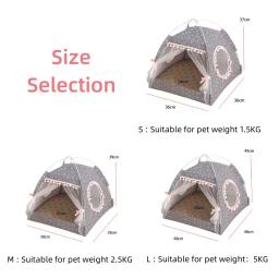 Cama dobrável para cães e gatos, Pet House, Basket Beds, Casa, Almofada, Canil Products, Sweet Princess, Fofos, Gatinho, Casa - Image 6