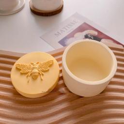 Moldes de Silicone para Artesanato DIY, Gesso Mel Abelha Jar Cogumelo Concreto Epóxi Vela Pote, Caixa De Injeção Molde, Artesanato, Home Decor Presente - Image 4