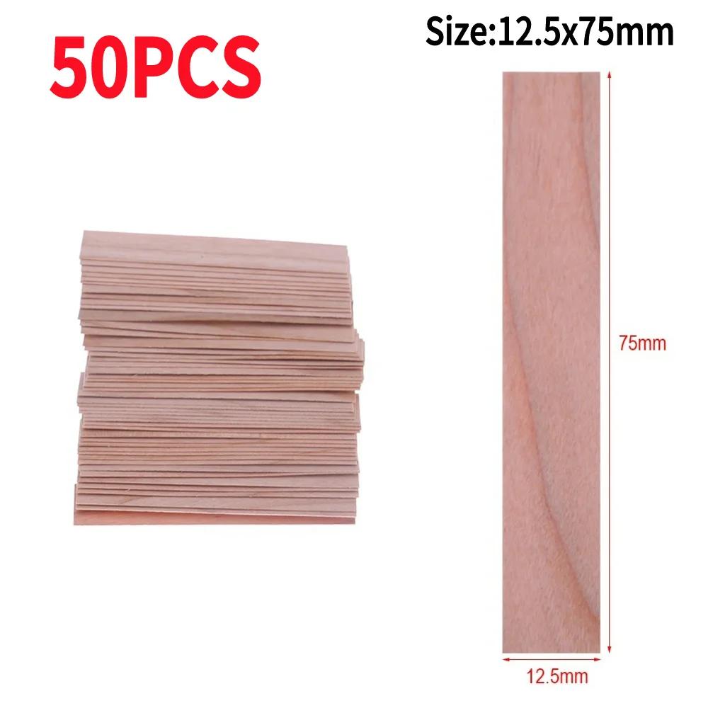 50 pces vela pavio de madeira para velas forma de cera de soja ou palma para vela que faz fontes 13/12.5/8mm diy velas que fazem mechas de madeira - Image 1