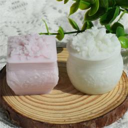 Molde de silicone para DIY Vaso de flores com tampa Cimento Gesso Molde 3D Rodada Stripe Caixa De Armazenamento Vela Copo Concreto Moldes Home Decor - Image 4
