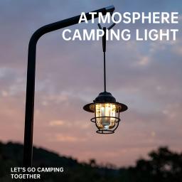 Luz de suspensão portátil portátil, Tipo lanterna recarregável, Impermeável, Long Lifepan, Tenda ao ar livre - Image 6