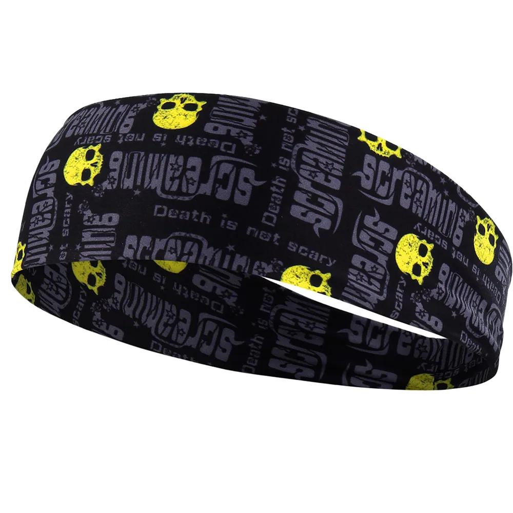 Elastic Sports Headband para homens e mulheres, Skull Ghost, Sweat Bandage, Tênis, Yoga, Gym Headwear, Fitness Running, Acessórios para cabelo - Image 1