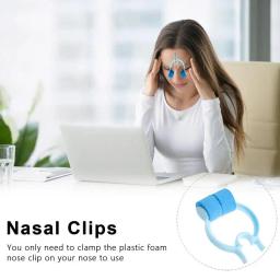 Clipe de nariz pequeno azul braçadeira de nariz clipes nasais natação nariz pinça à prova dwaterproof água nariz enfeites clipe para crianças e adultos - Image 3