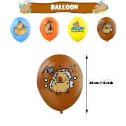 Kit de balão pastel capivara, balões de animais fofos, decorações de aniversário, fundo temático, doce aniversário - Image 6