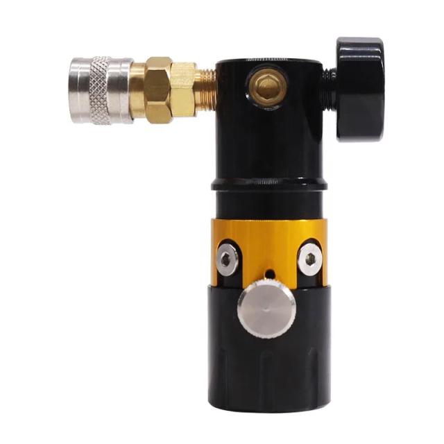 Válvula Reguladora HPA para Paintball - Controle de Pressão de 40 a 200 PSI, Formato Micro, CO2, Novo