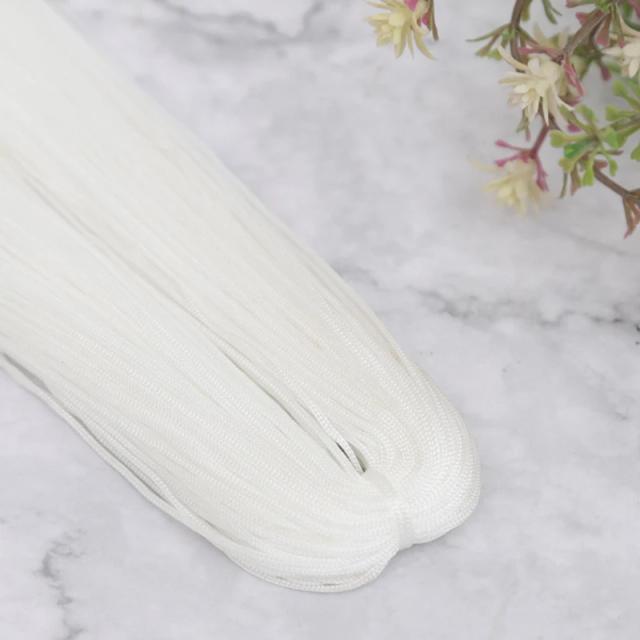 Fio de Crochê Oco para Jóias DIY - Cordão Trançado de Macramé Forte, Ideal para Acessórios e Chapéus, 100m