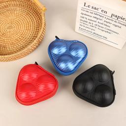Caixa de armazenamento de couro PU para tênis de mesa 3 bolas de pingue-pongue impermeável, acessório de treinamento esportivo na moda - Image 2