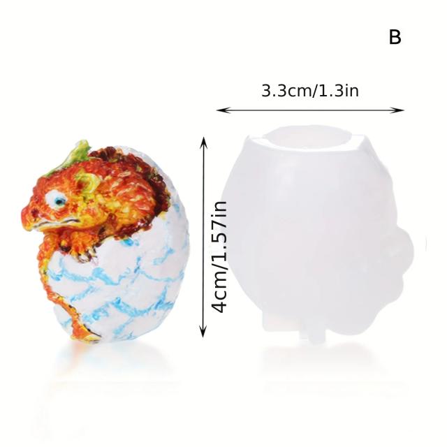 Molde de silicone de resina epóxi de ovo de dragão 3D DIY em forma de ovo bola de céu estrelado molde de luz noturna para fundição epóxi artesanato decoração de casa
