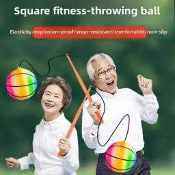 Nova bola de fitness quadrada brinquedo das crianças elástico perda de peso exercício idosos agitar bola playground saltando adulto salto bal - Image 1