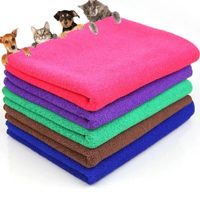 Toalha de Microfibra de Secagem Rápida para Gatos e Cachorros - Cores Aleatórias e Alta Absorção