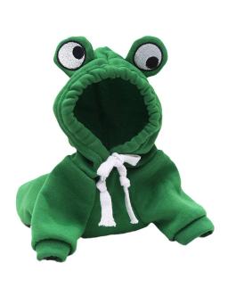 Camisola de rã fofa para cães pequenos e médios, capuz verde com design divertido, mantenha seu cachorro aconchegante e elegante, 1pc - Image 5