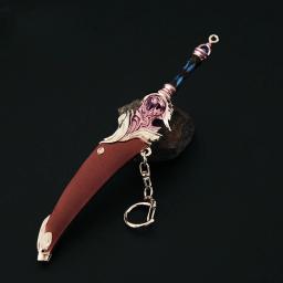 Arma do jogo Tangmen Huo Yuhao, Adaga do Tigre Branco com Bainha Faca Modelo de Liga de Zinco Artesanato Artesanal Anime Cercando 16cm - Image 2
