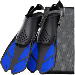 Silicone Scuba Diving Shoes, Snorkel Fins, Fivelas Ajustáveis, Nadadeiras De Natação, Silicone Curto, Salto Aberto, Tamanho De Viagem, Homens e Mulheres Adultos - Image 1