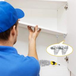 100-10 pces prateleira transparente studs estacas de plástico laminado suporte armário guarda-roupa prateleiras suportes móveis ferragem suportes fixos - Image 2