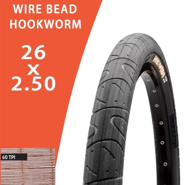 Maxxis Hookworm Pneu BMX 26x2.5 para Street Park Vert Flatland