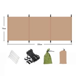 Parabrisas ao ar livre portátil tela de privacidade para acampamento piquenique churrasco verde amarelo branco acampamento pára-brisas - Image 4