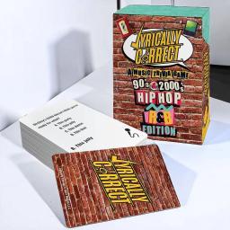 Hip Hop e R & B Music Trivia Card Game, Adult Game, Night Party, Family Gathering Board, Liricamente correto 90 e 2000 - Image 1