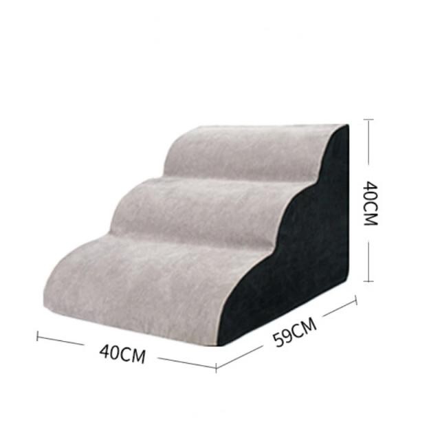 Escada Antiderrapante em Espuma para Cães e Gatos - Sofá e Cama com 2, 3 ou 4 Degraus