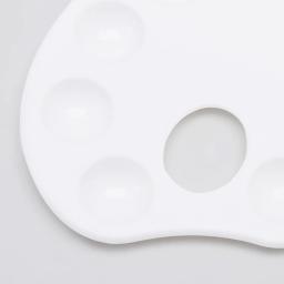 Bandeja portátil de mistura de cores, paleta de pintura, artista, crianças, estudantes, artesanato, branco, em estoque, 10 Rams - Image 6