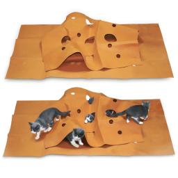 Dobrável resistente a riscos Pet jogando Game Mat, Gato jogando o jogo, Tapete de atividade de treinamento, Mordida escalada, Cat Litter Mat Pad - Image 2
