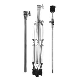 Suporte para pratos de dupla finalidade reto, suporte duplo, perna ajustável, ângulo de altura com pés de borracha, acessórios para kit de bateria - Image 4