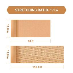 Brown Honeycomb Folding material de embrulho, biodegradável, adequado para DIY presente decorativo, melhorar a eficiência da embalagem, 30cm - Image 4