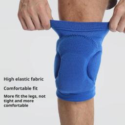 Guarda de joelho elástica respirável para homens e mulheres, cinta esportiva anticolisão, guarda de compressão, alta elasticidade, corrida - Image 3