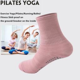 YUPAO-Meias de Yoga Feminina, Nylon, Algodão Puro, Antiderrapante, Bandagem, Esportes, Balé, Dança, Absorção de Umidade, Transpiração - Image 3
