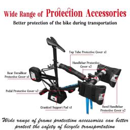 NOOYAH Bolsa de Viagem para Bicicleta, Bolsa de Transporte para Bicicleta de Estrada, para Voos Aéreos, Sem Necessidade de Viajar no Guidão, Caixa de Acessórios de Bicicleta - Image 5