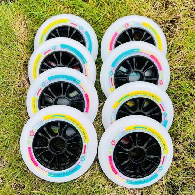 Patins de Velocidade Inline para Pista Indoor com Pneus PU de Alta Aderência e Rebote, 85A, 90mm, 100mm e 110mm