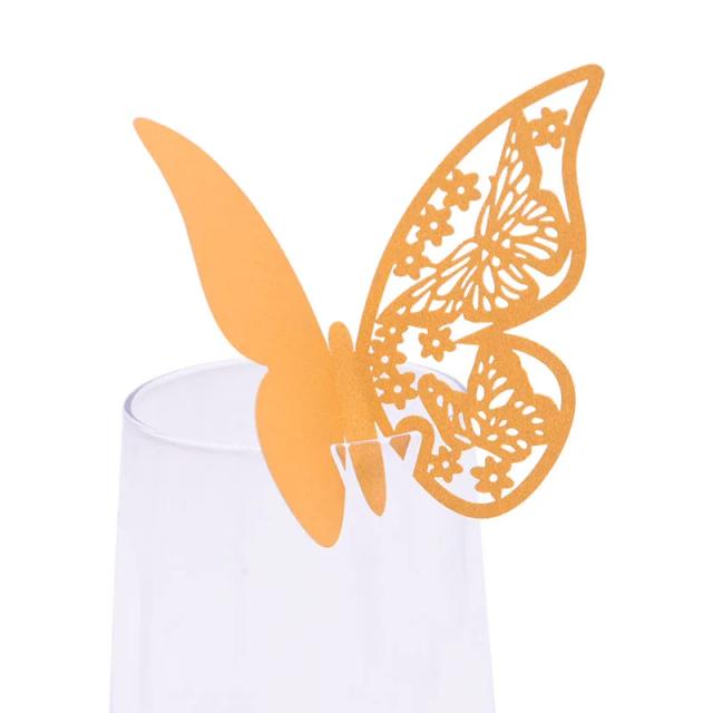 Cartões de Festa de Borboleta com Nome Personalizado, 20 Peças para Aniversários, Casamentos e Decorações de Eventos